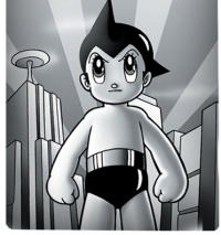 Astro Boy stands vigilant (Mushi)